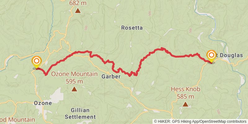 Ozark Highlands Trail stage 9 Map