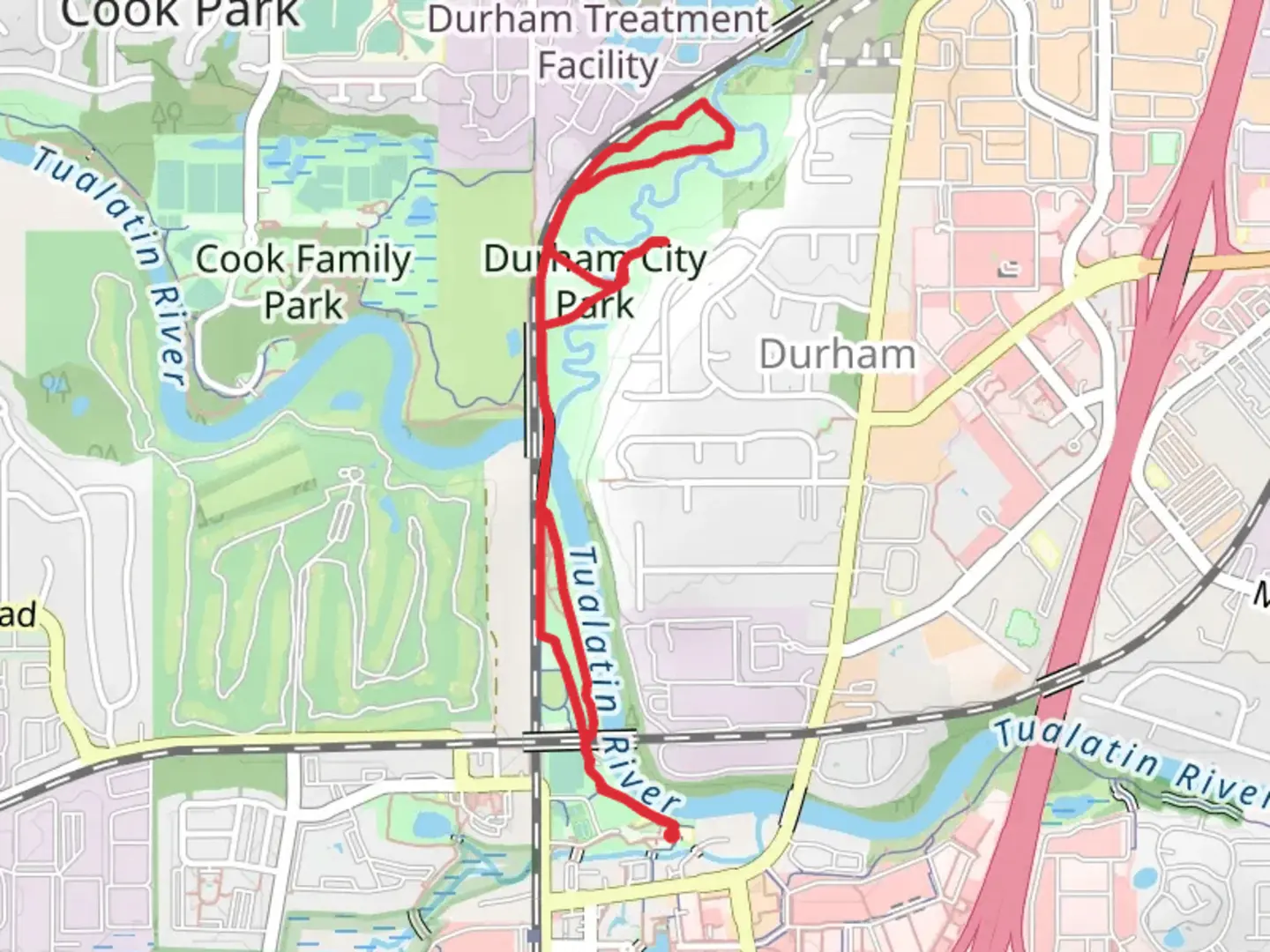 An image depicting the trail Tualatin River Greenway and Fanno Creek Loop Trail and its surrounding area.