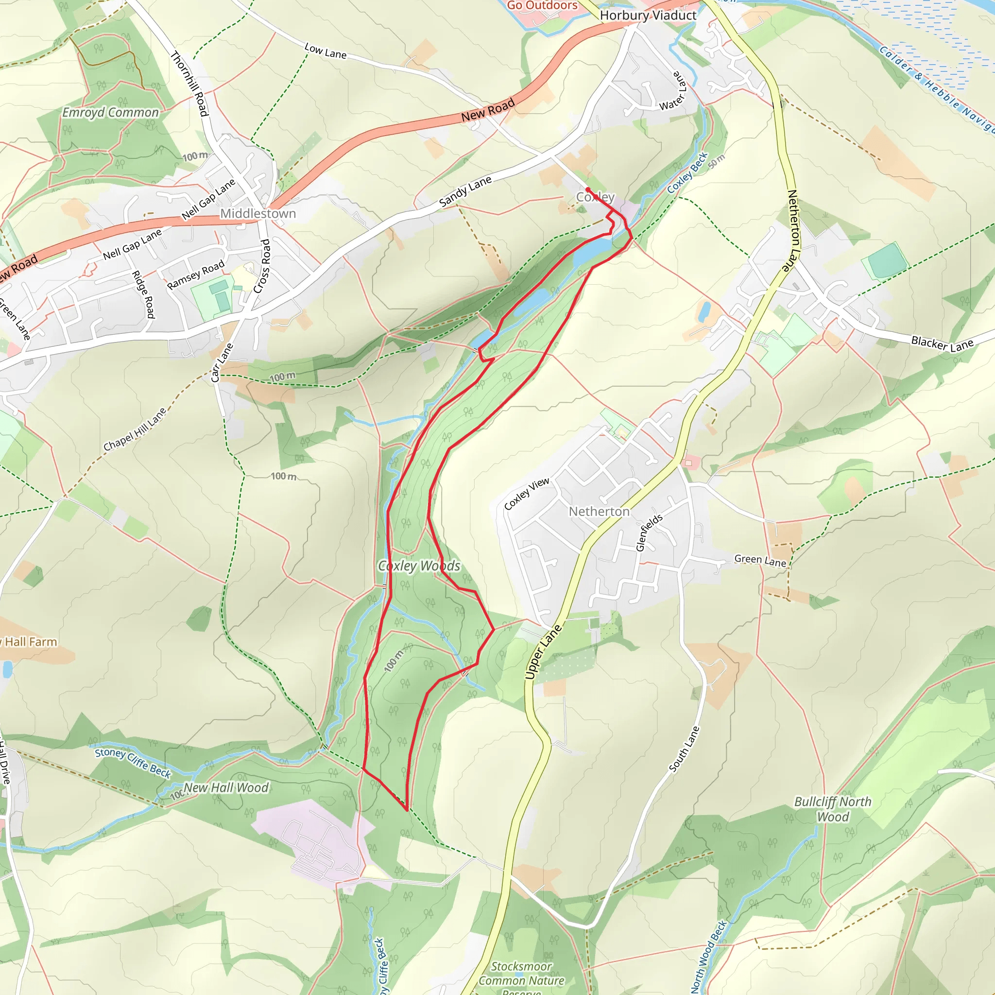 Coxley Woods mobile static map