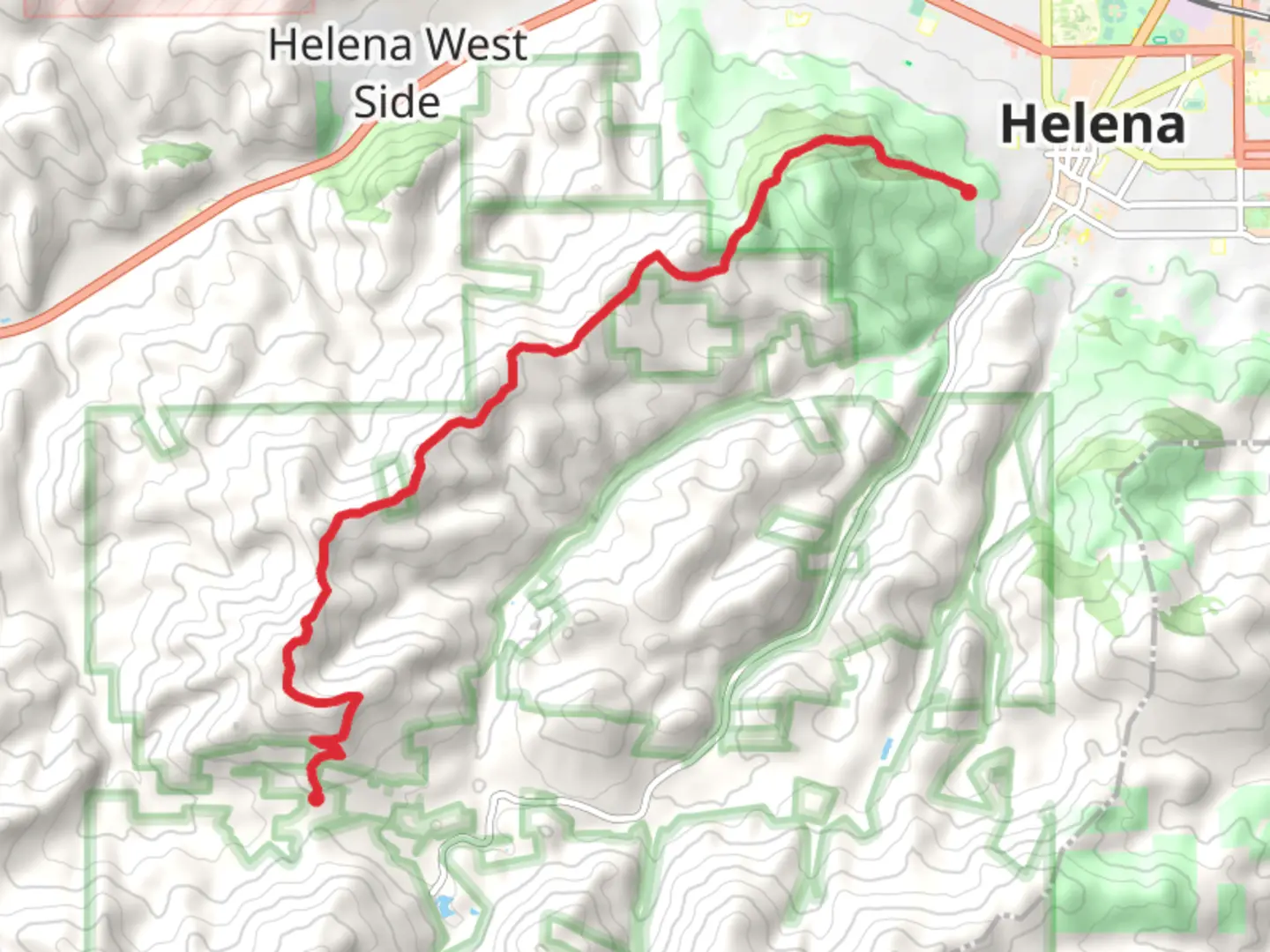 An image depicting the trail Mt Helena Ridge Trail and 1906 Trail and its surrounding area.