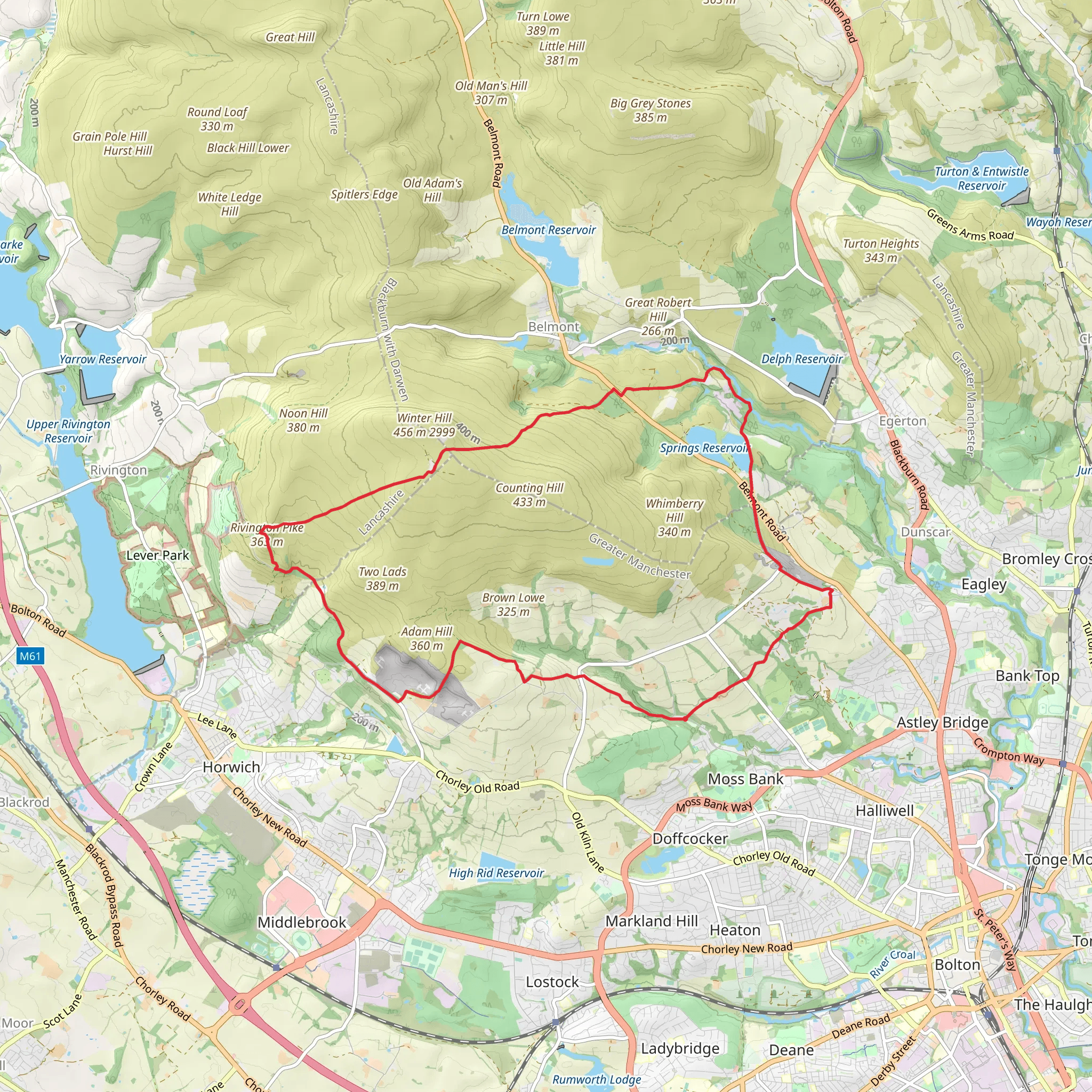 Barrow Bridge Northern Loop mobile static map