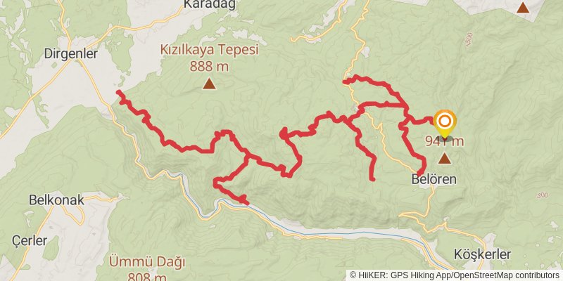 Lycian Way spur 3 Map