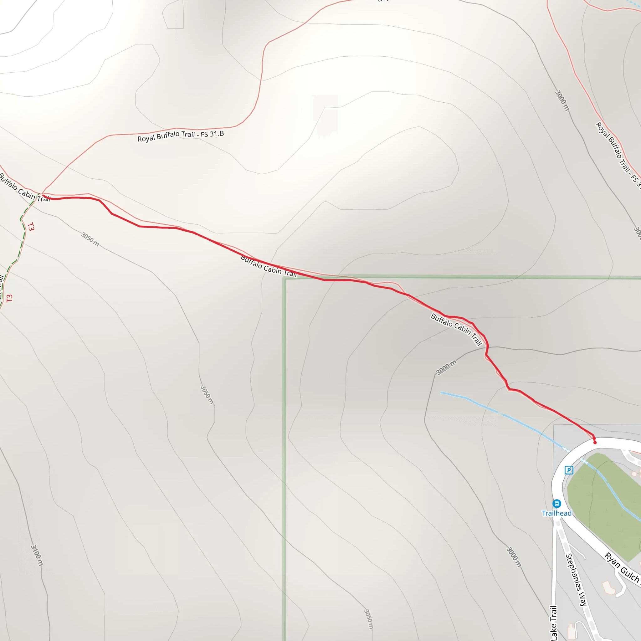 Buffalo Cabin Trail mobile static map