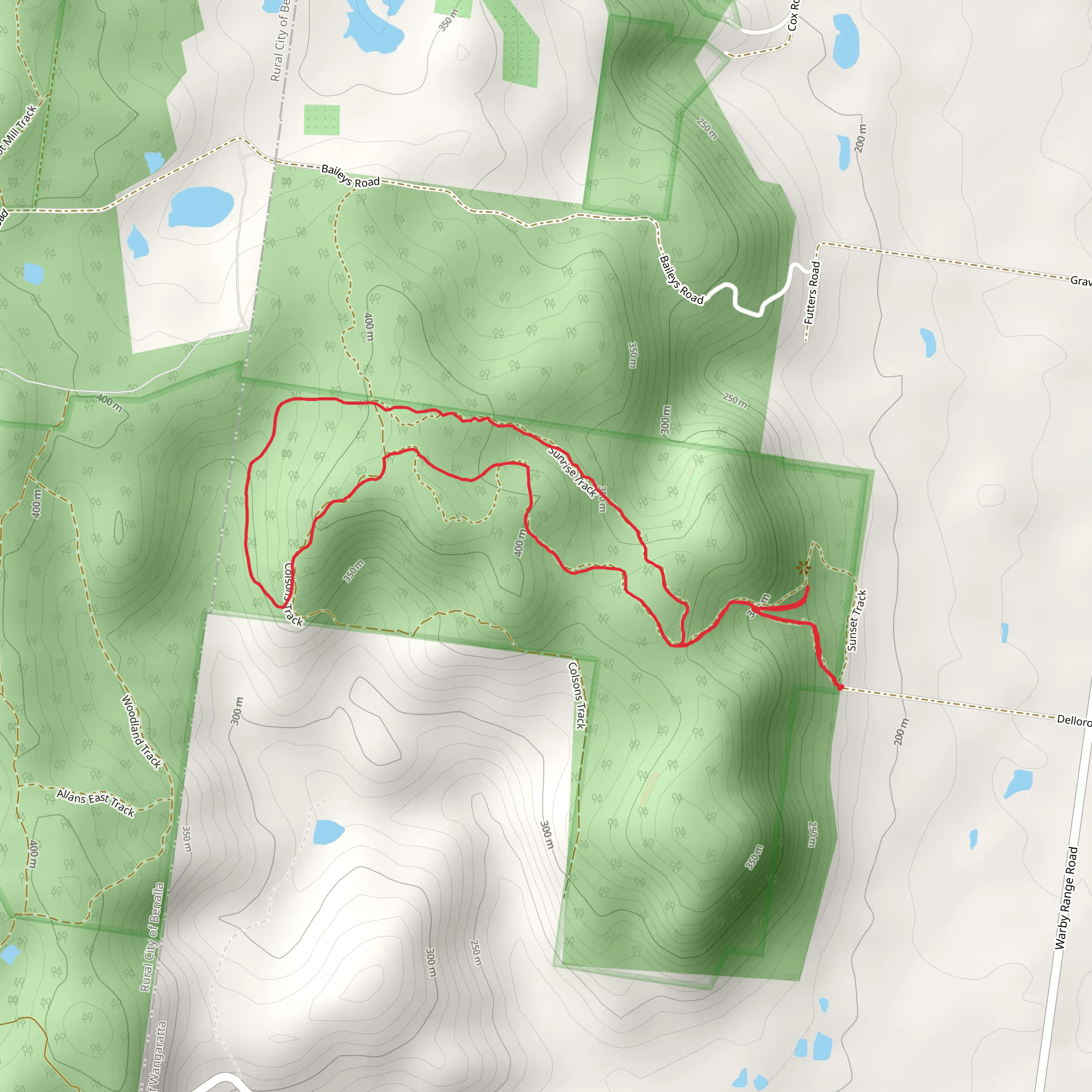 Sunrise Trail mobile static map