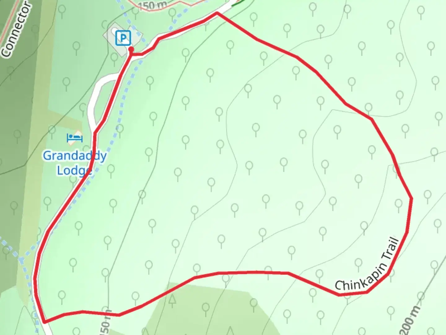 An image depicting the trail Chinkapin Loop Trail and its surrounding area.
