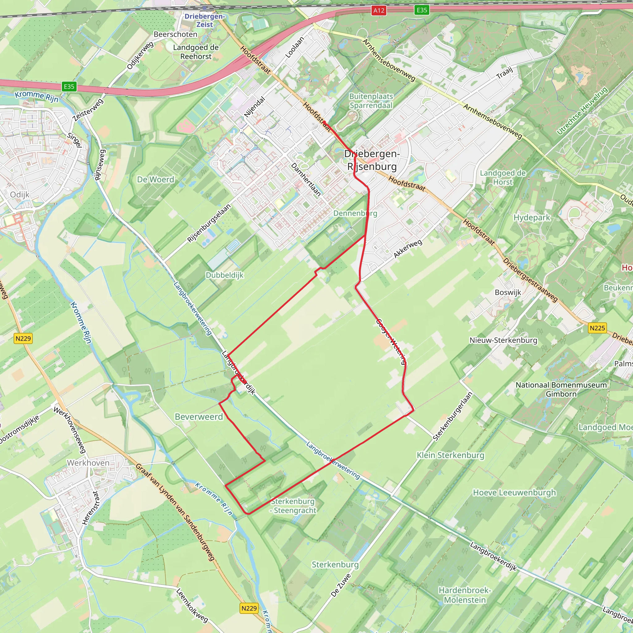 Aderwinkelpad Loop mobile static map
