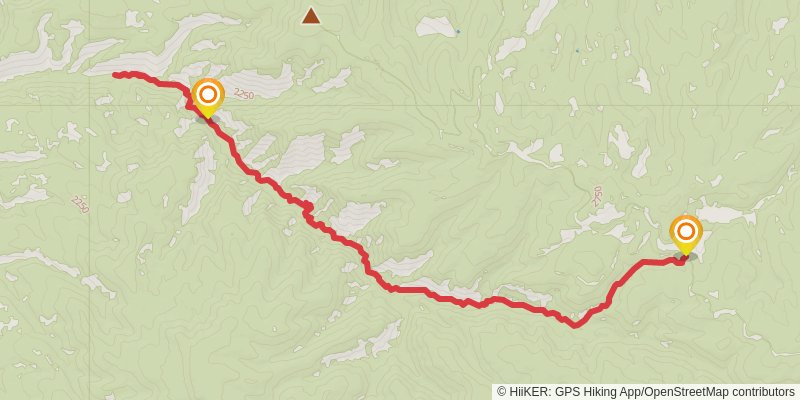 Bear Wallow Trail stage 2 Map