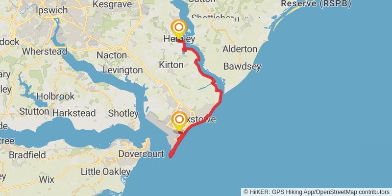 Suffolk Coast Walk stage 8 Map