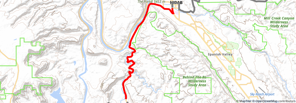 American Discovery Trail South Route stage 290 Map