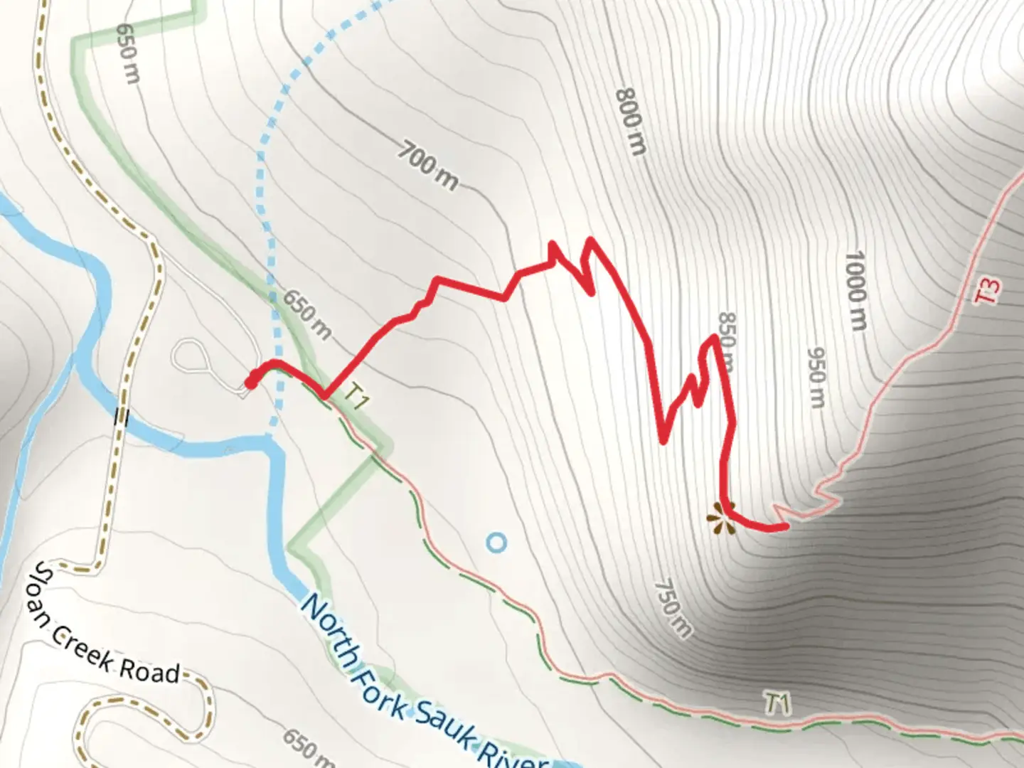 An image depicting the trail Red Mountain Trail and its surrounding area.