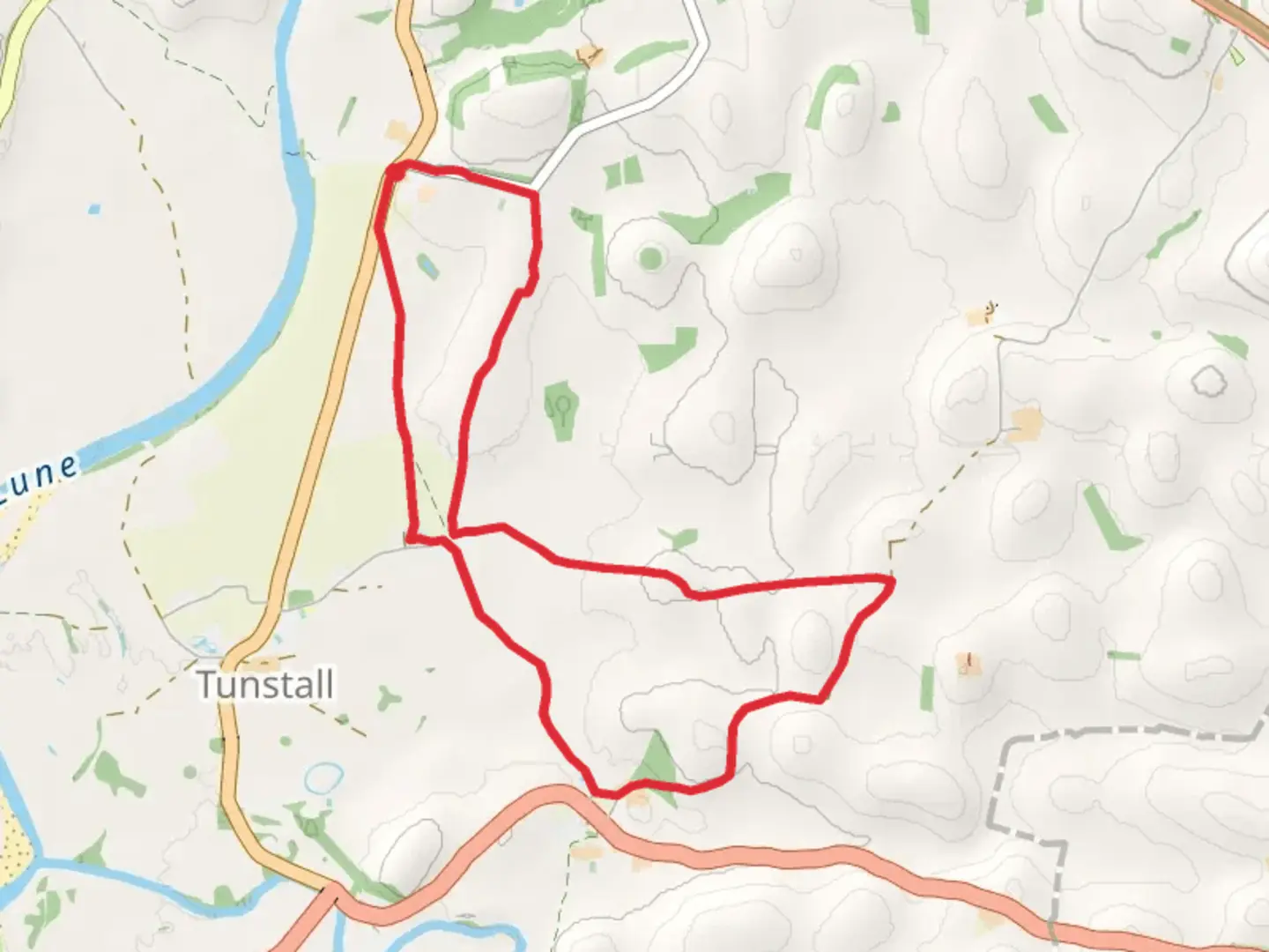 An image depicting the trail Nether Burrow and Cantsfield Loop and its surrounding area.
