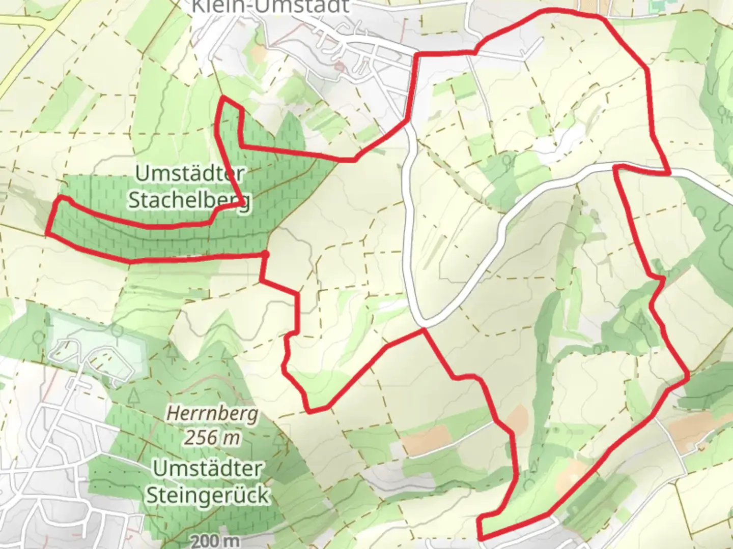 An image depicting the trail Ohlbachweg and its surrounding area.