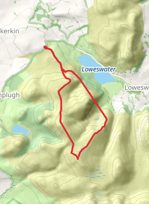 Hike on Burnbank Fell, Blake Fell & Gavel Fell mobile static map