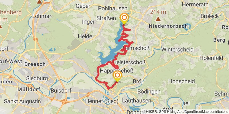 Bergischer Weg stage 12 Map