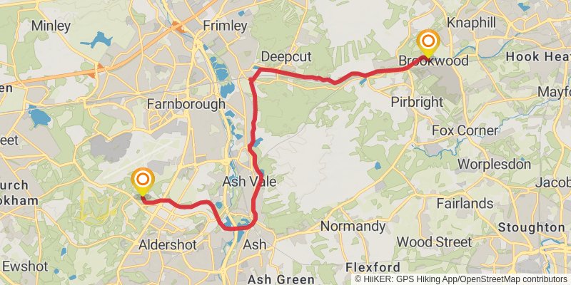 Basingstoke Canal Towpath Trail stage 2 Map