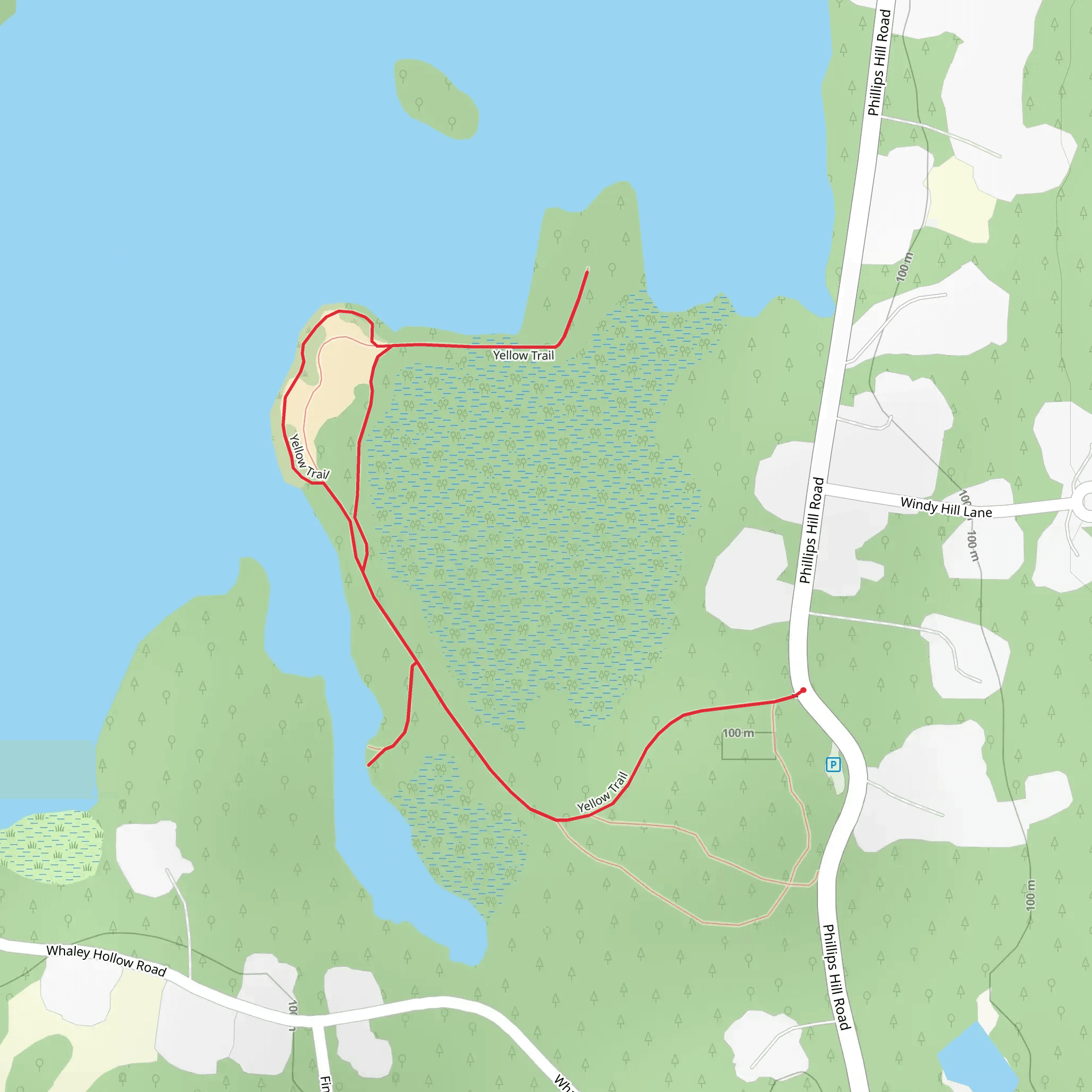 Yellow Loop Trail - Stump Pond mobile static map