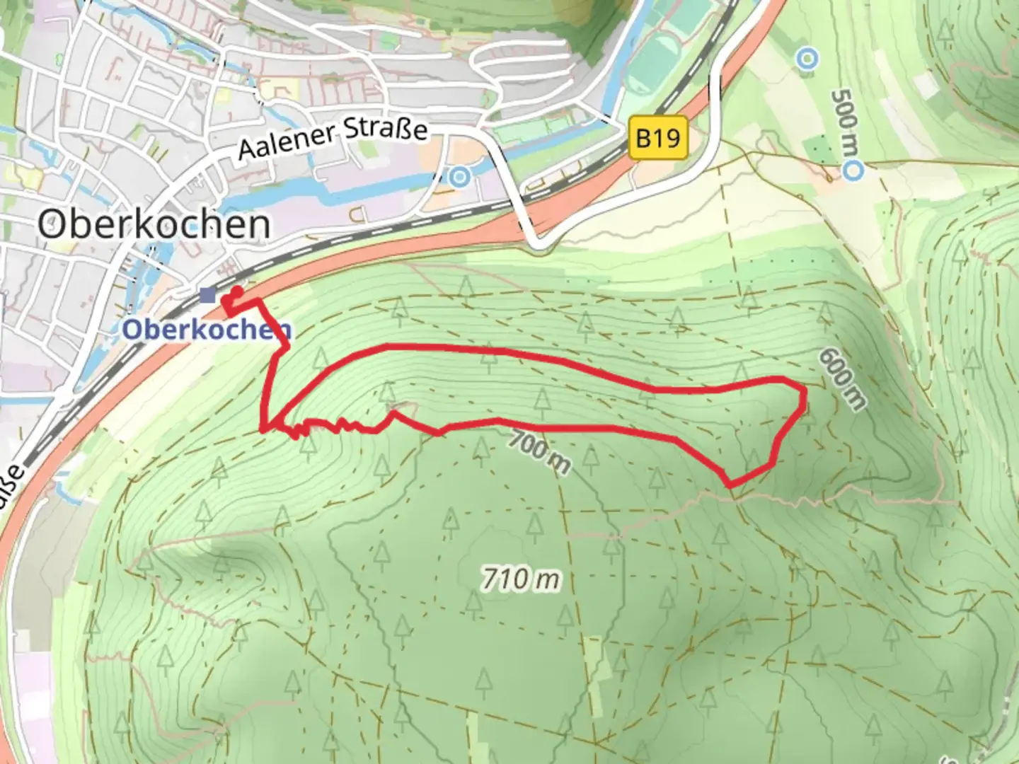 An image depicting the trail Oberer Rodstein Loop and its surrounding area.