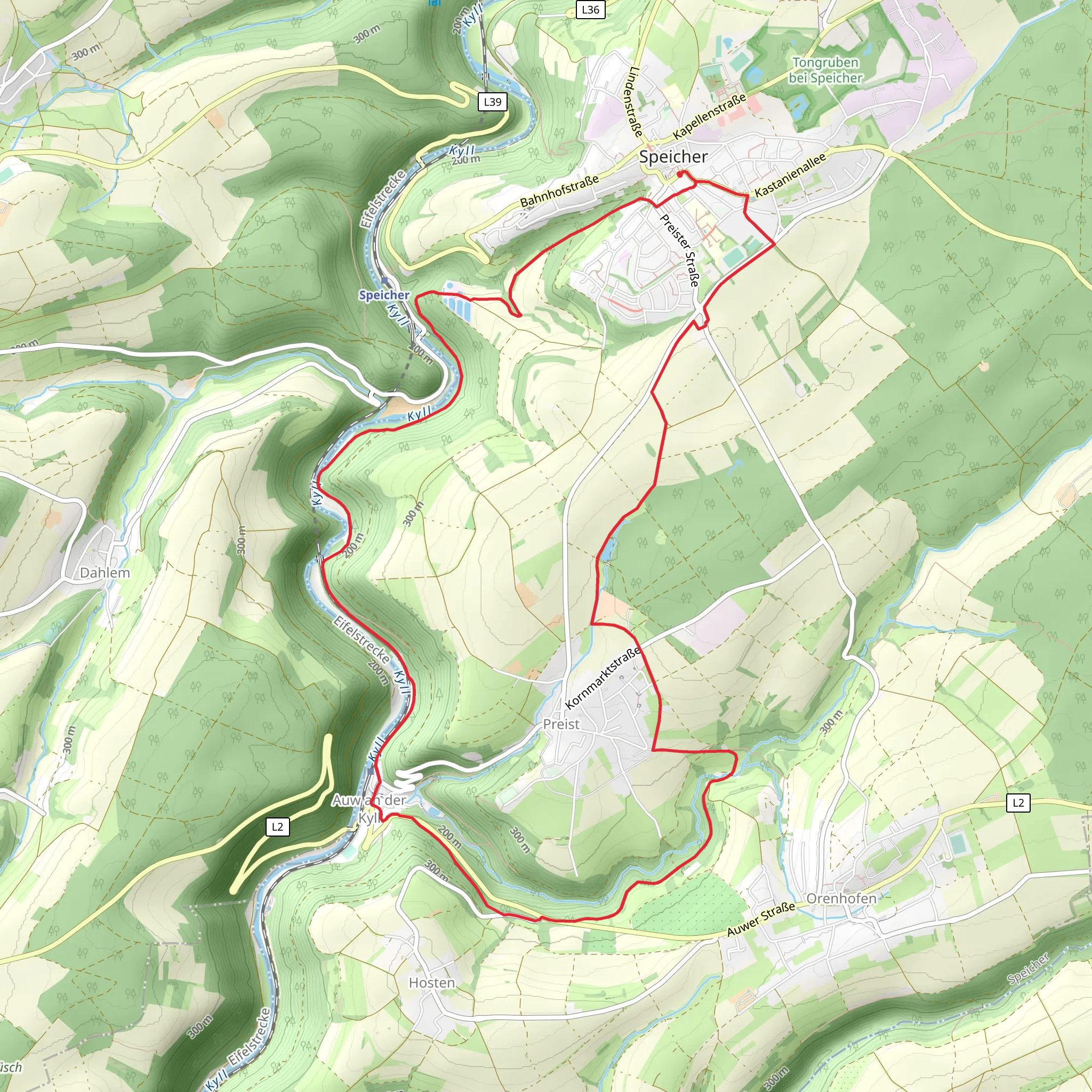 Felsenweg and Pilgerweg Loop mobile static map