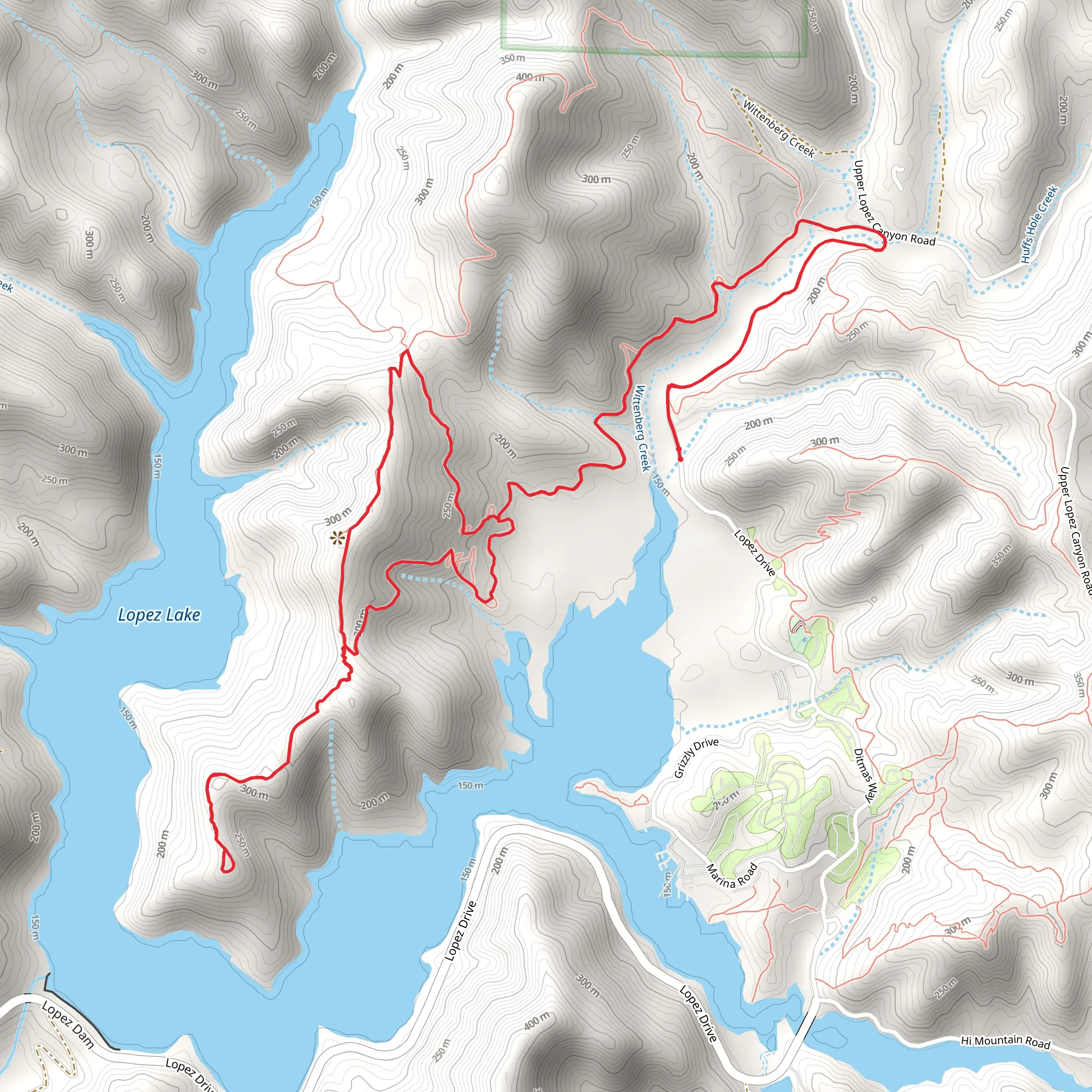 Dune Vista Loop and Duana Vista Spur Trail mobile static map