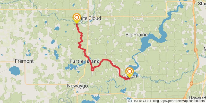 North Country Trail - Michigan Southeast stage 28 Map