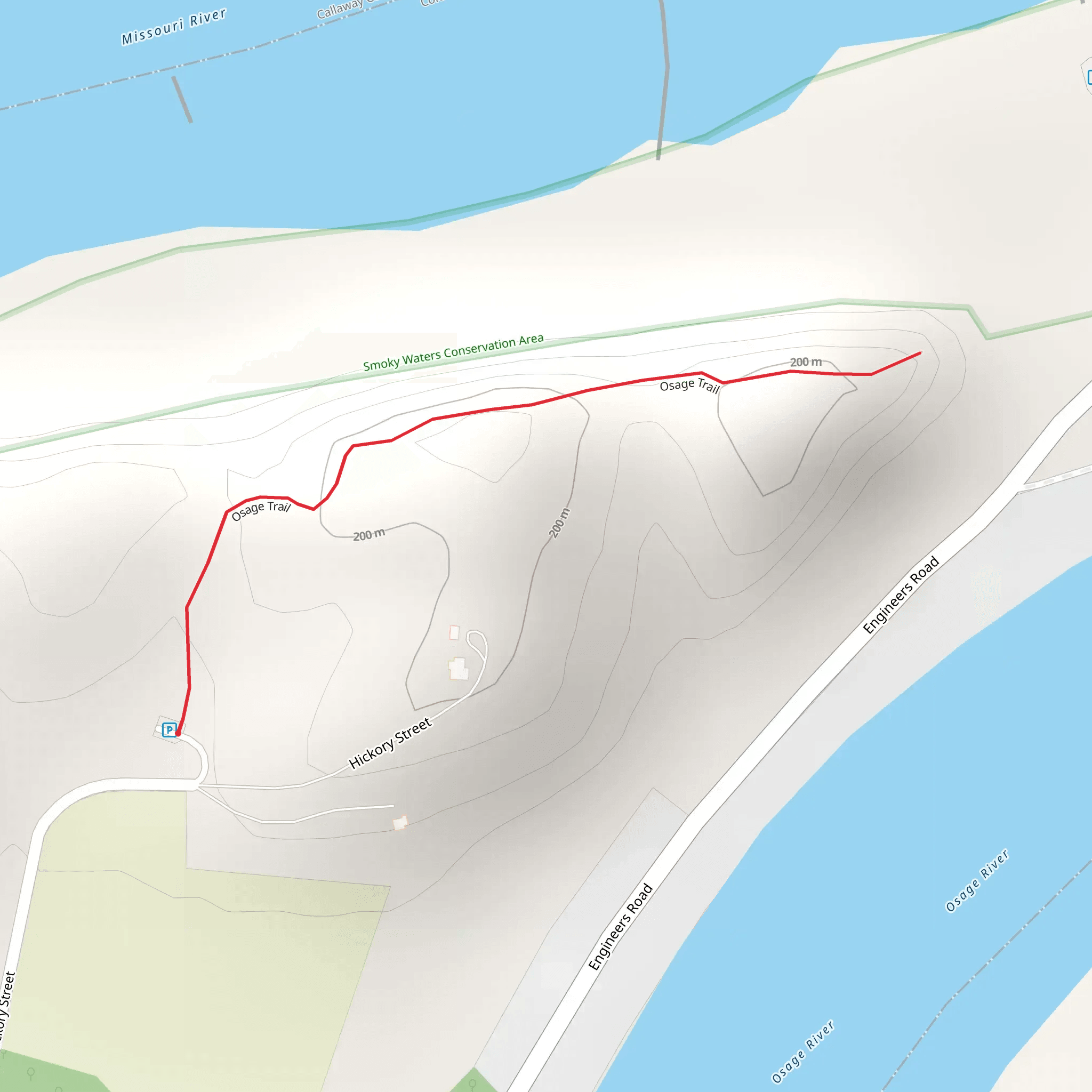 Osage Trail mobile static map