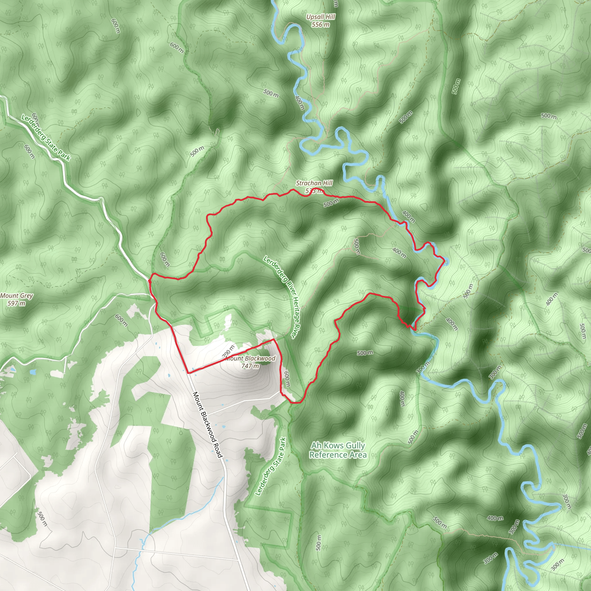 Razorback and Ah Kow Spurs mobile static map