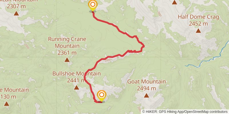 Continental Divide Trail - Montana And Idaho stage 76 Map