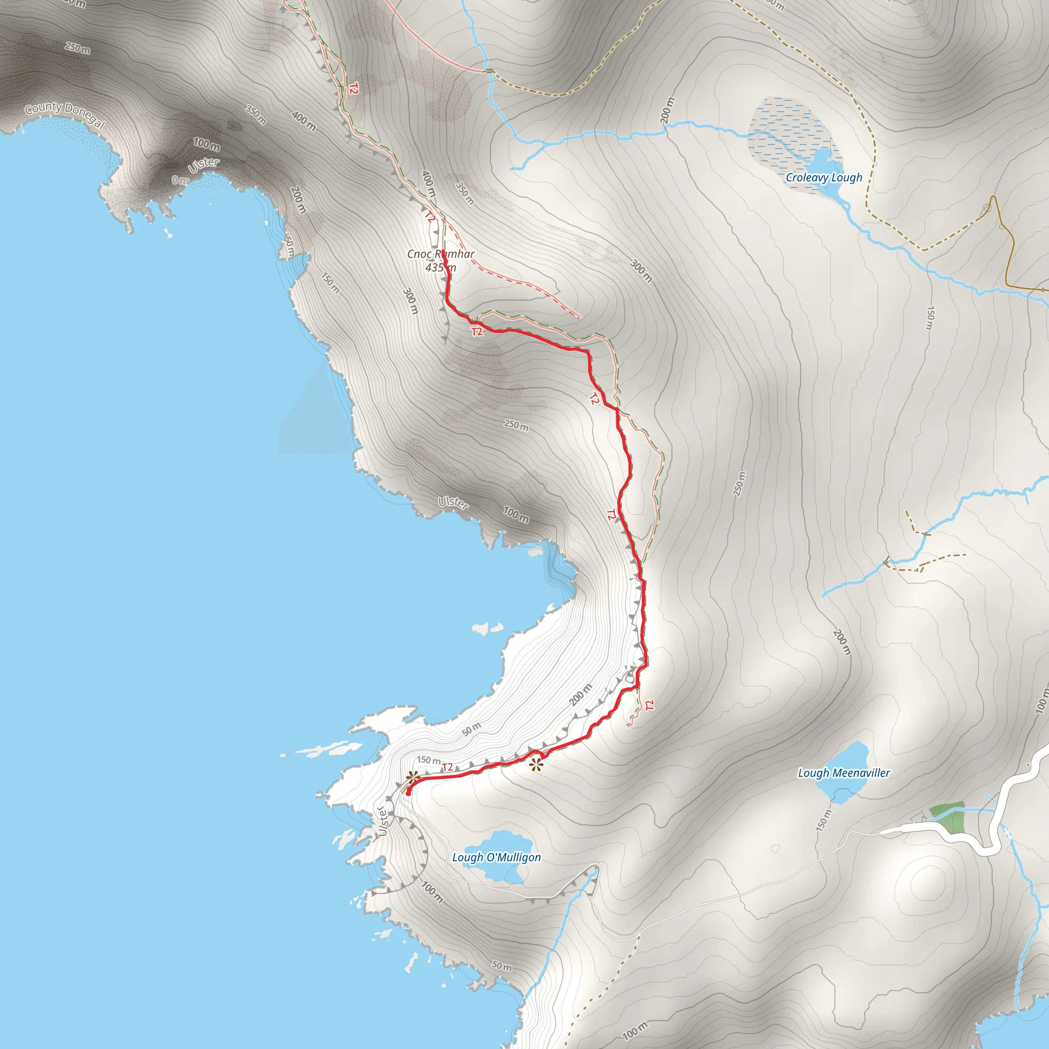 Slieve League Ridge Walk mobile static map