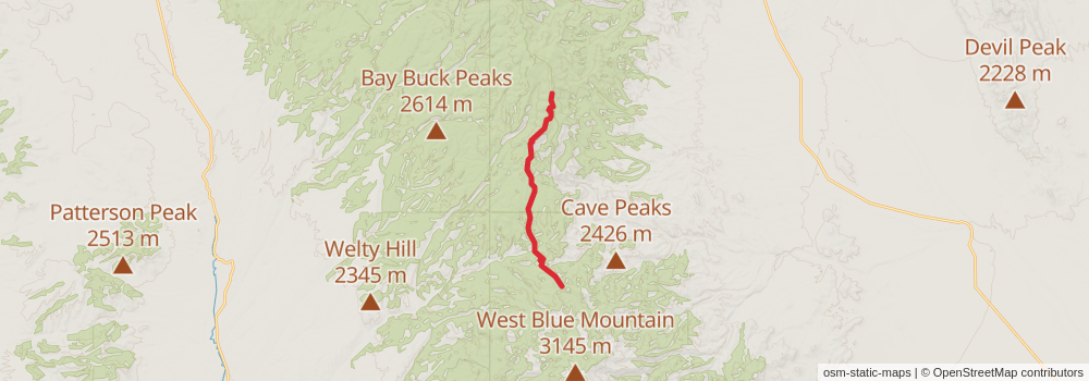 Grand Enchantment Trail stage 50 Map