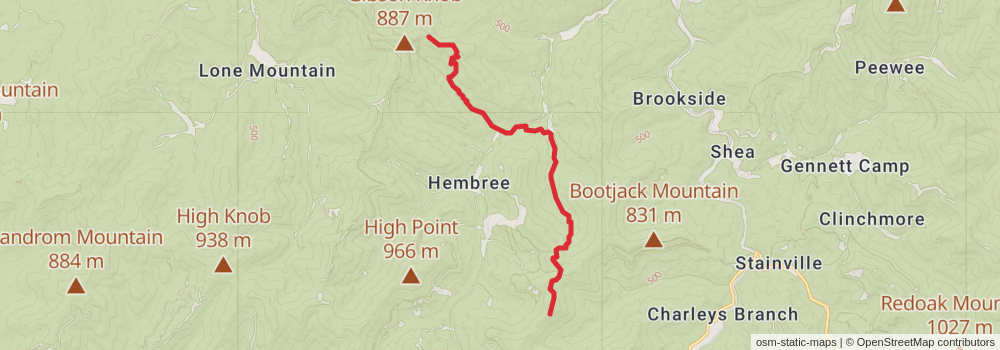 American Perimeter Trail - Southern Appalachian Primary stage 73 Map