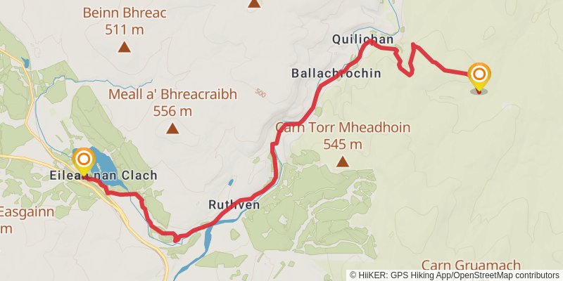 East Highland Trail stage 2 Map
