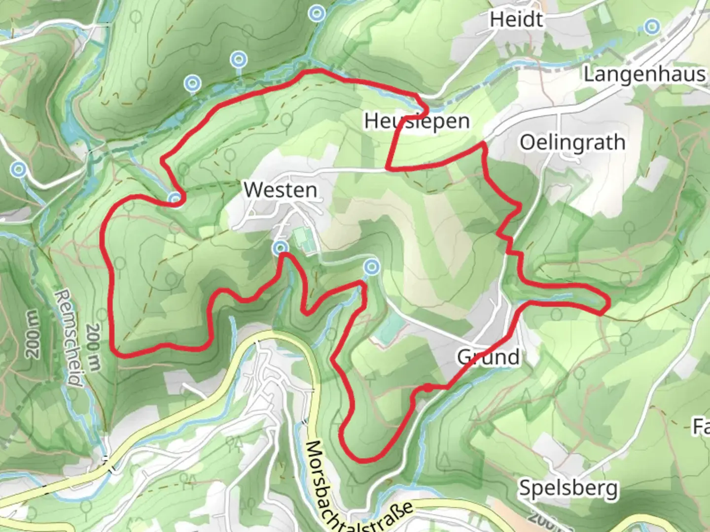 An image depicting the trail Grund Rundweg and its surrounding area.
