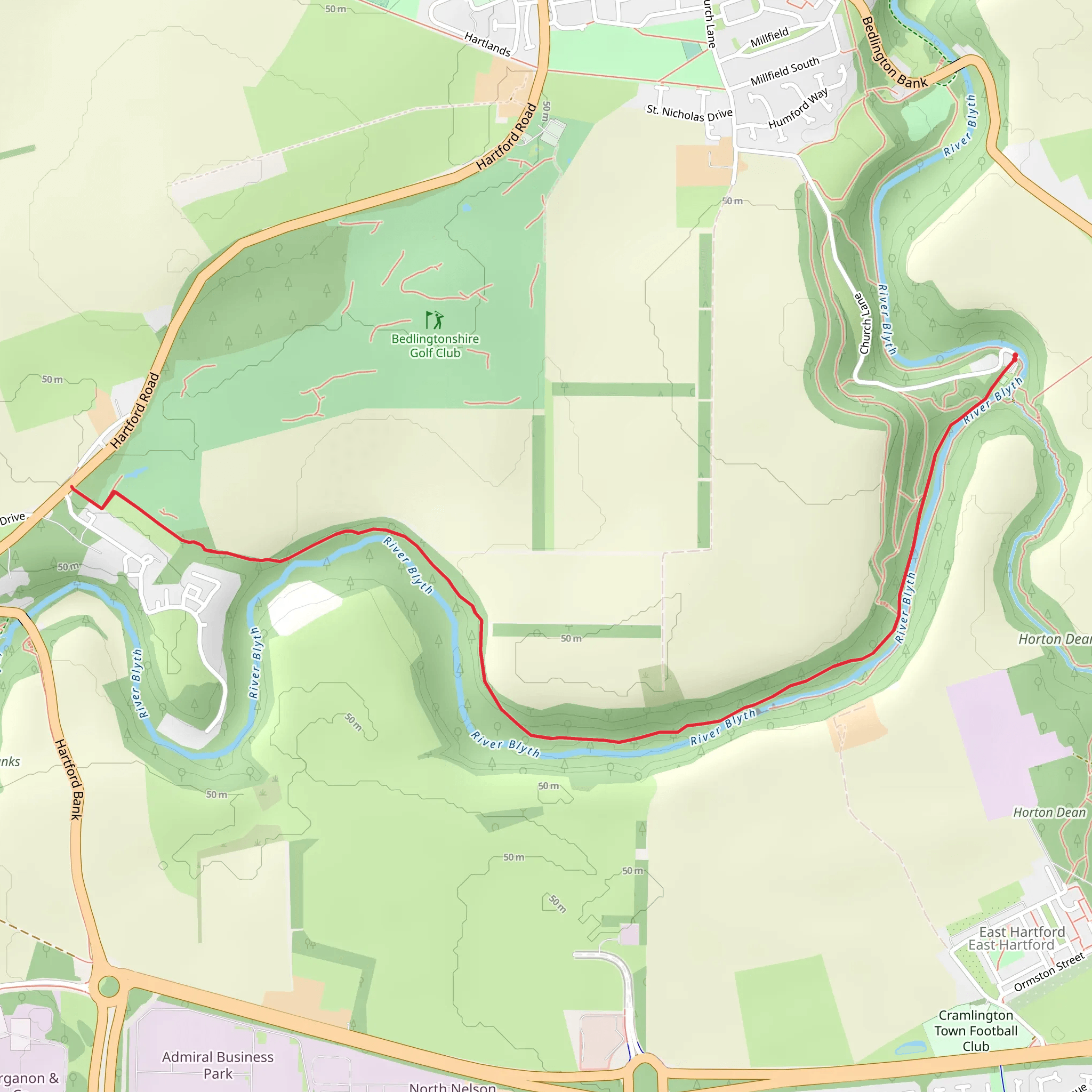 Humford Woods mobile static map