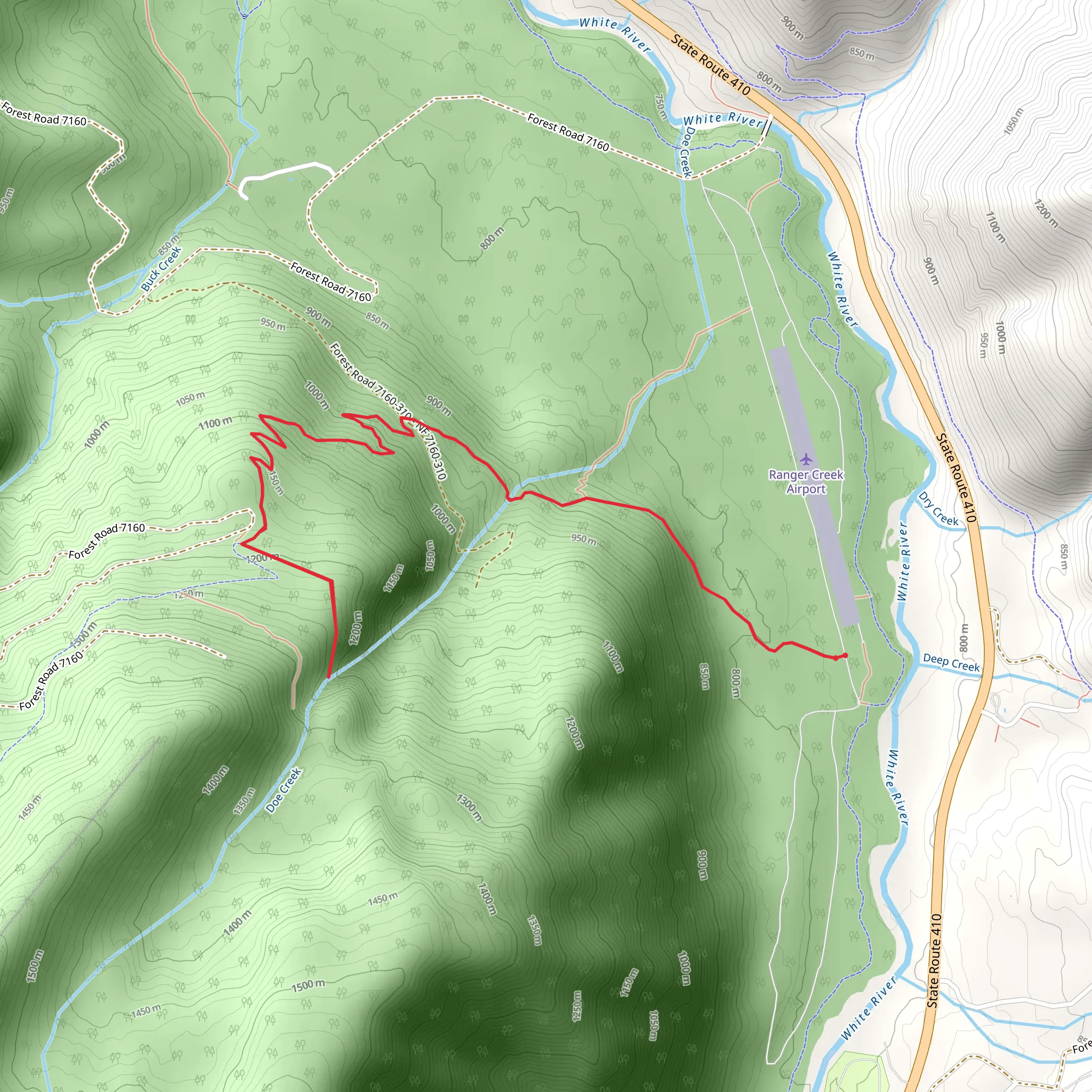 Doe Falls Trail mobile static map