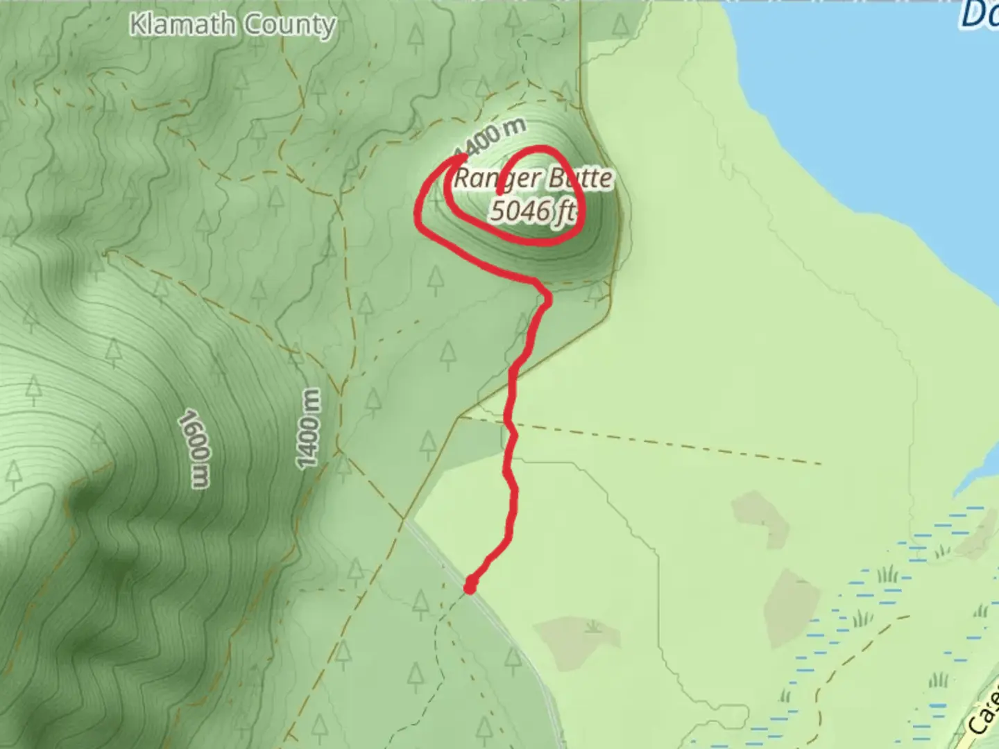 An image depicting the trail Ranger Butte Walk and its surrounding area.
