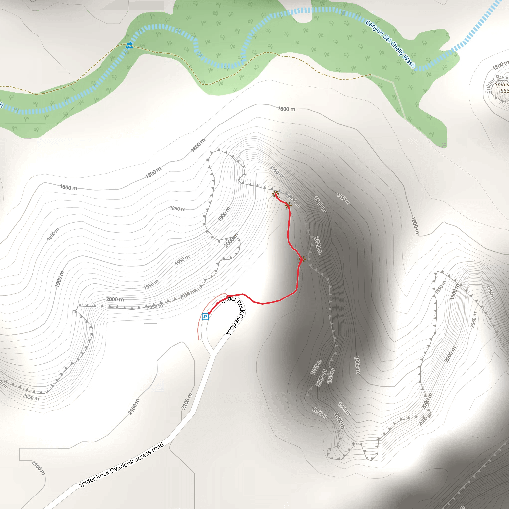 Spider Rock Overlook mobile static map