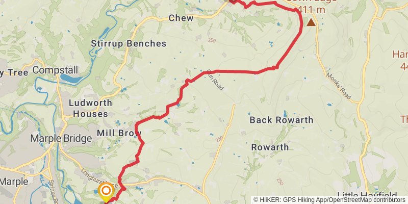 Cown Edge Way stage 2 Map