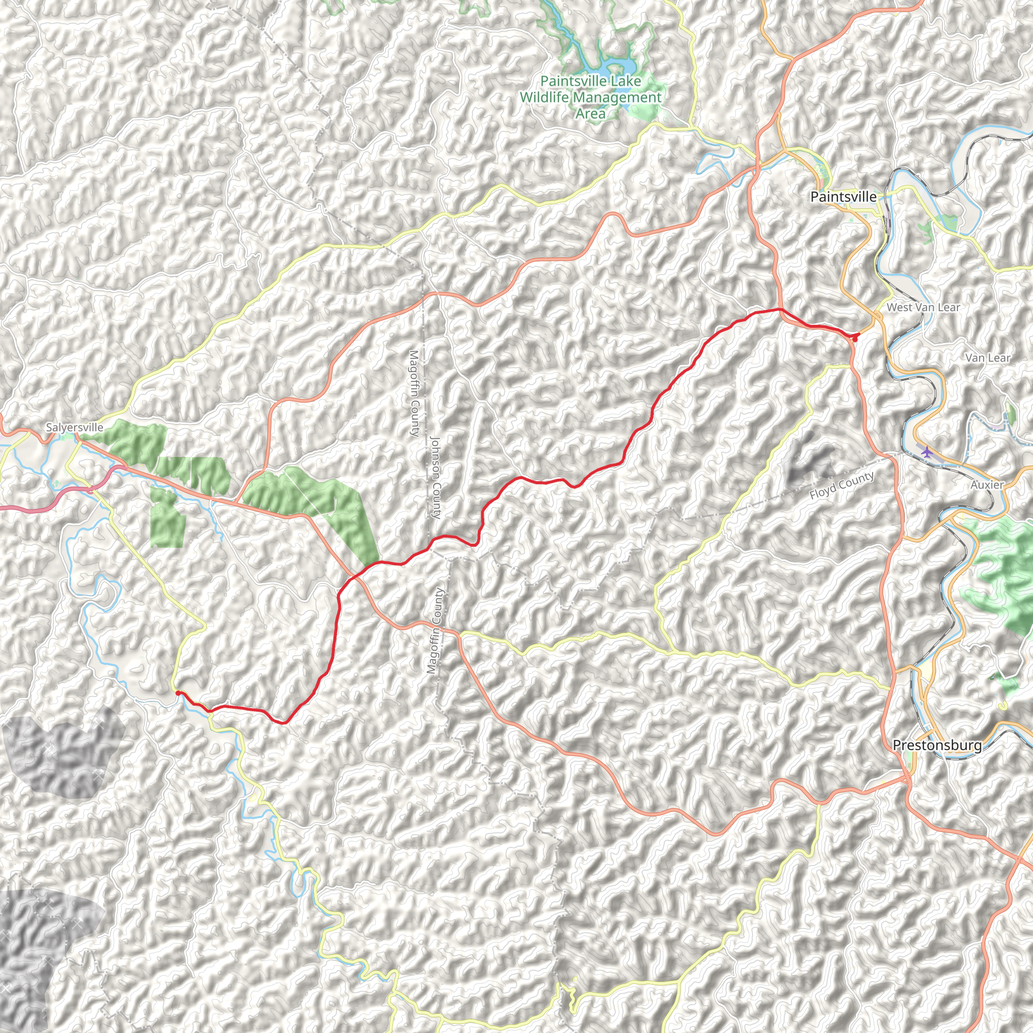 Dawkins Line Rail Trail mobile static map