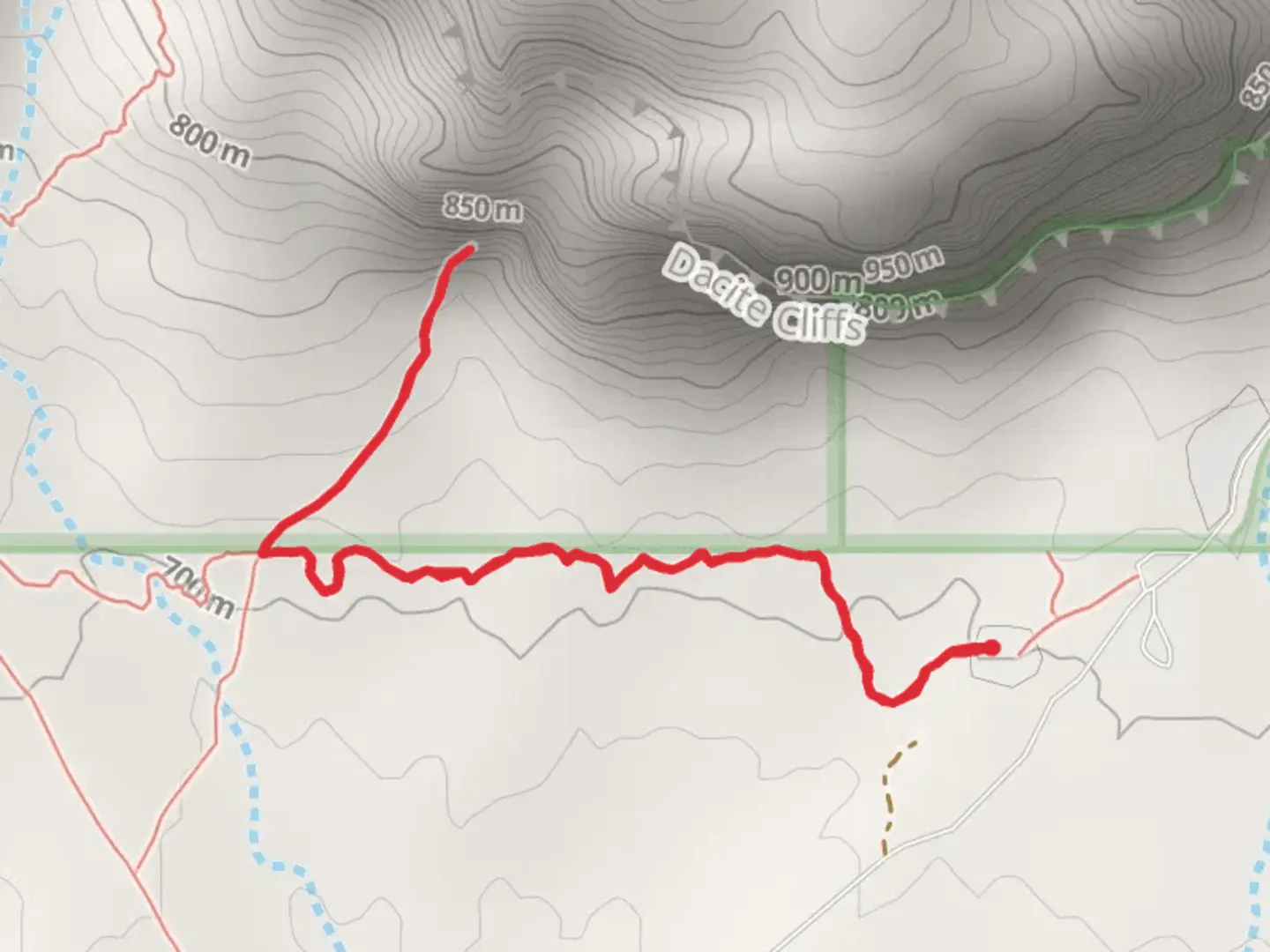 An image depicting the trail Lost Goldmine Trail and its surrounding area.