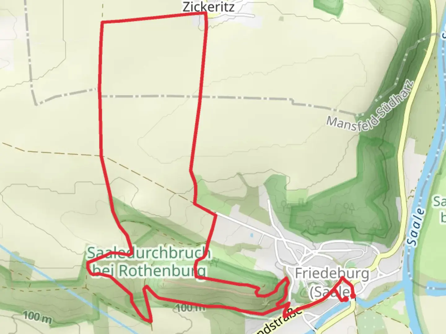An image depicting the trail Friedeburg Loop and its surrounding area.