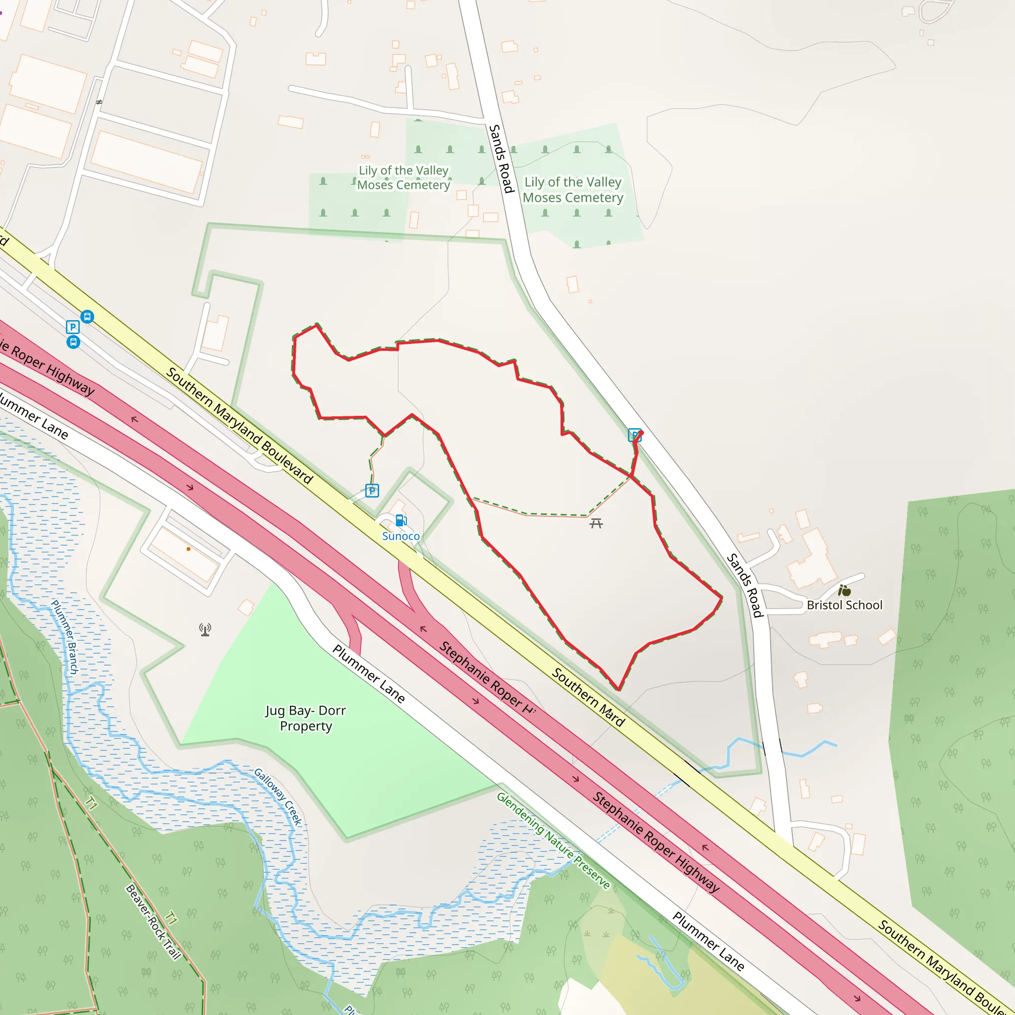 Nature Preserve at Waysons Corner Loop mobile static map