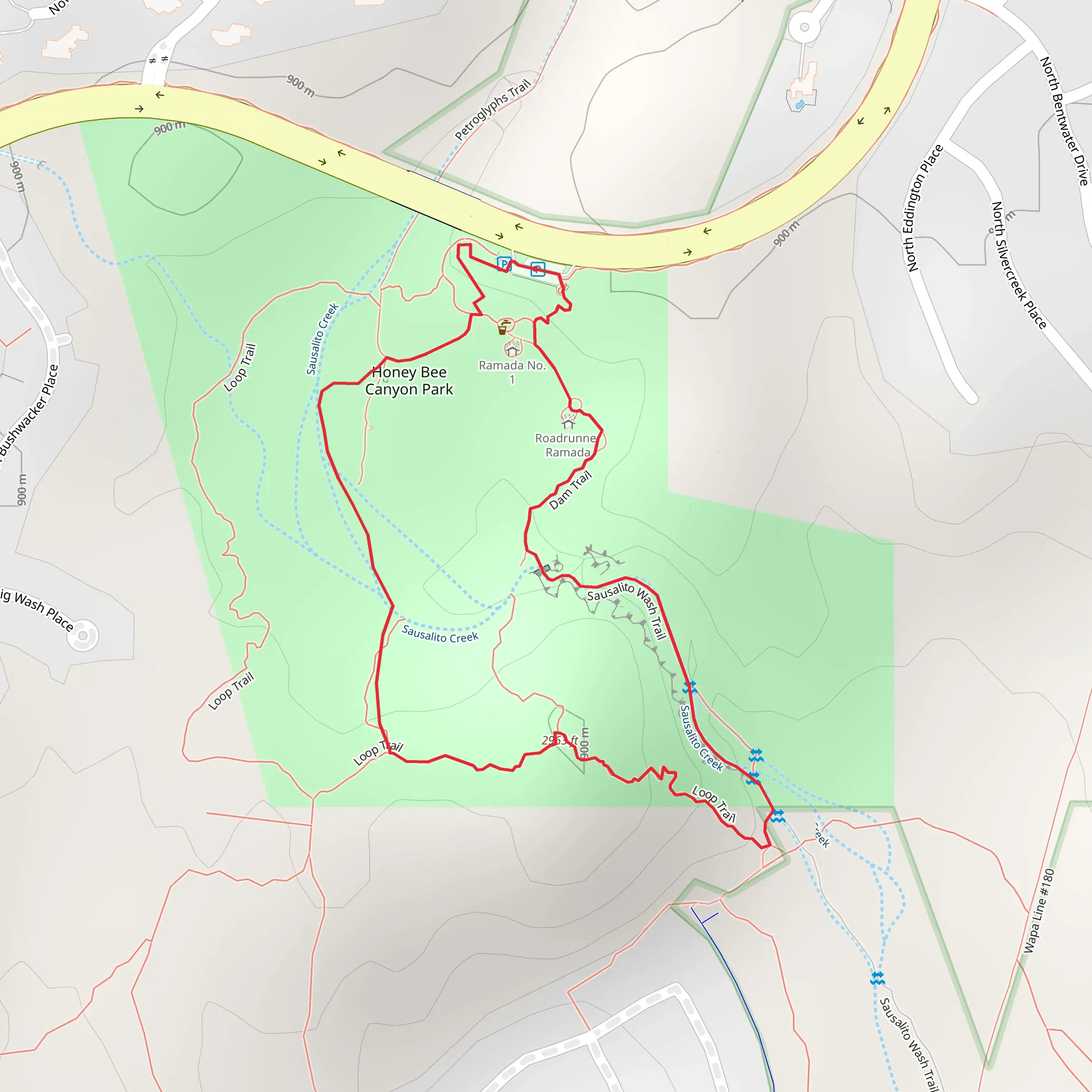 Sausalito Creek Loop mobile static map