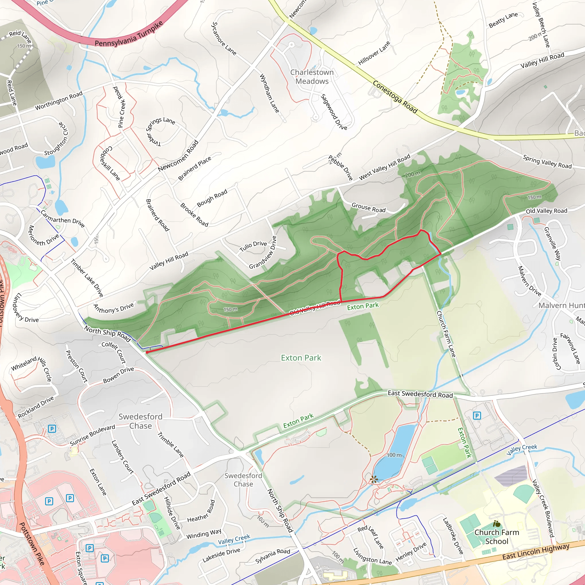 Exton Park North Loop mobile static map