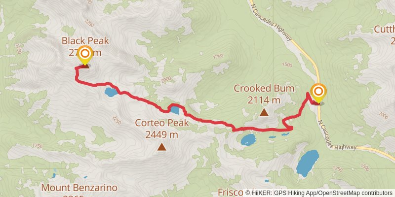 Southern North Cascades Loop spur 2 Map
