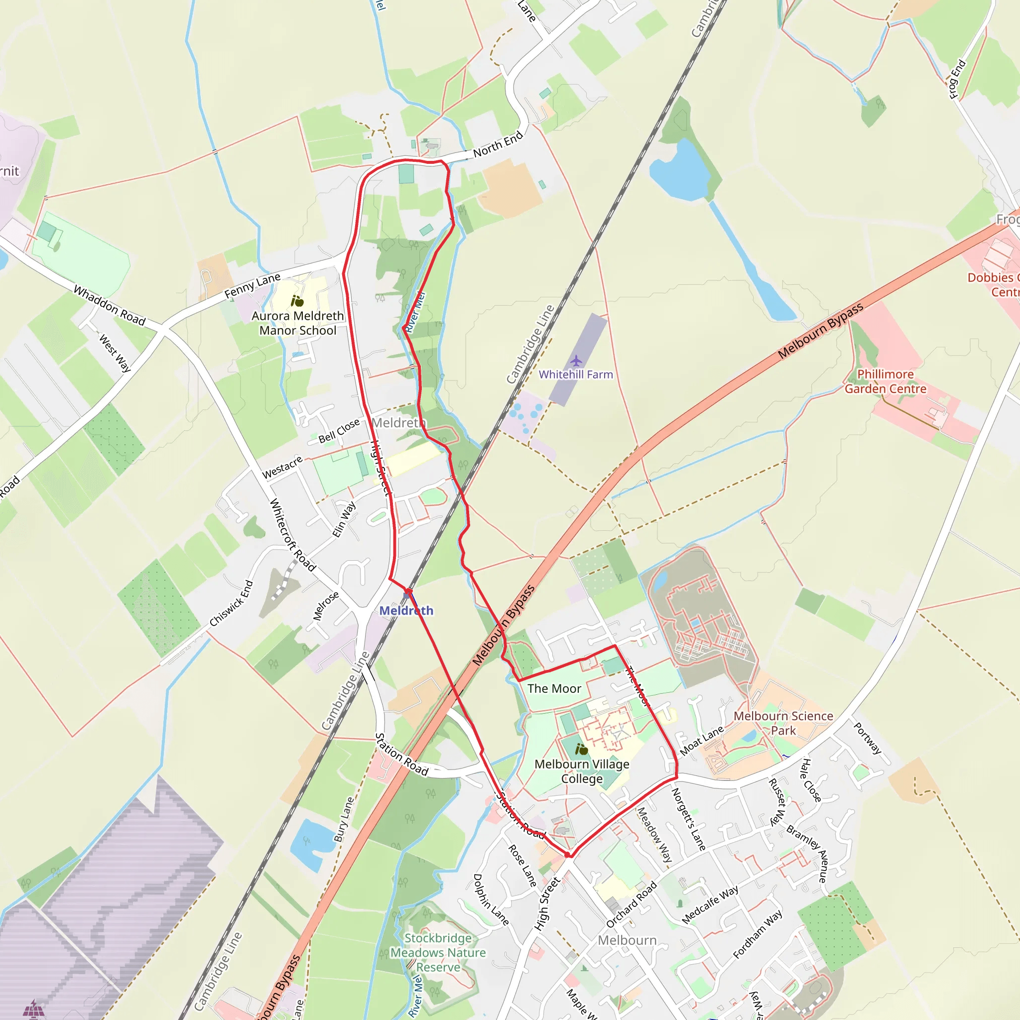 Meldreth Loop mobile static map