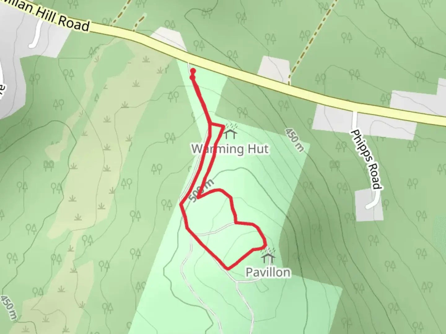 An image depicting the trail Milan Hill Loop and its surrounding area.