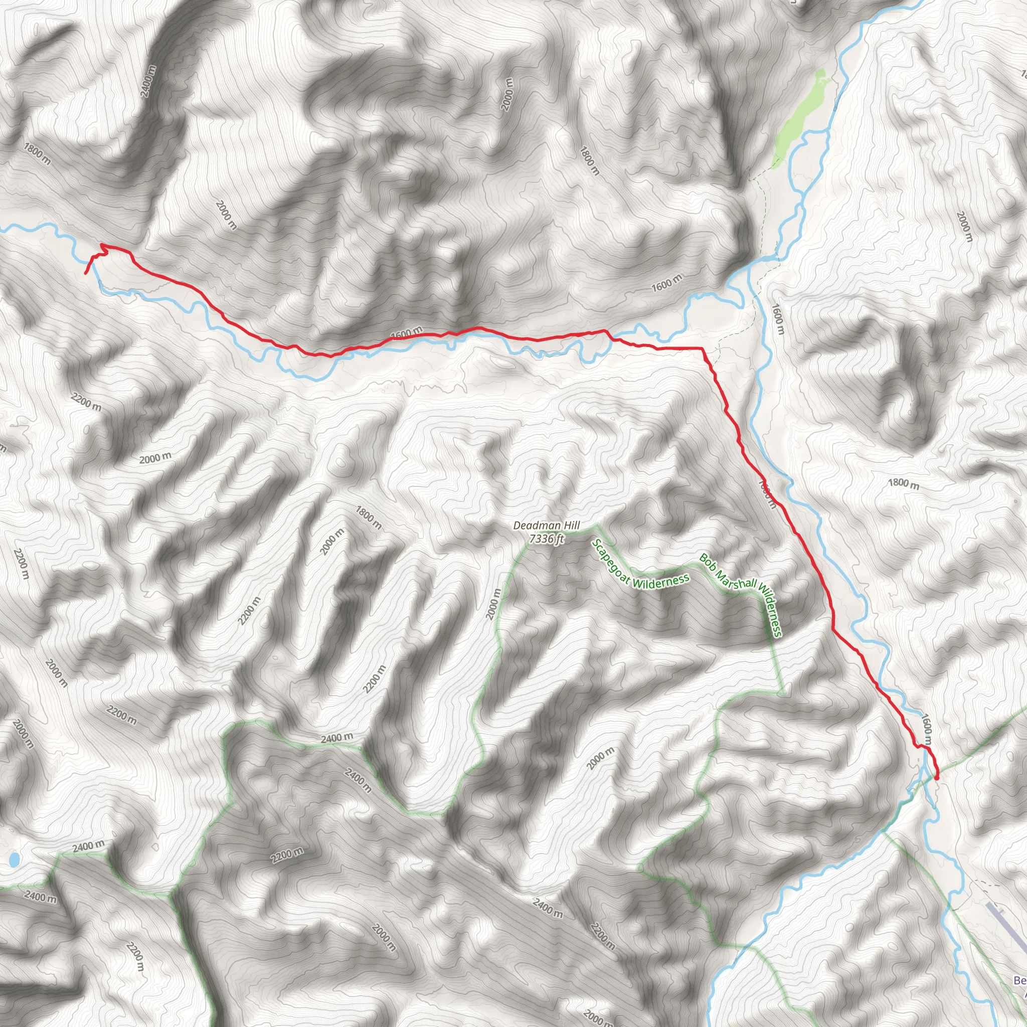 Reef Creek via Continental Divide Trail mobile static map