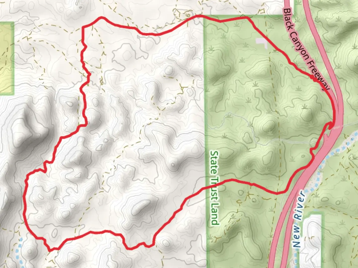 An image depicting the trail West Table Mesa Road Loop and its surrounding area.