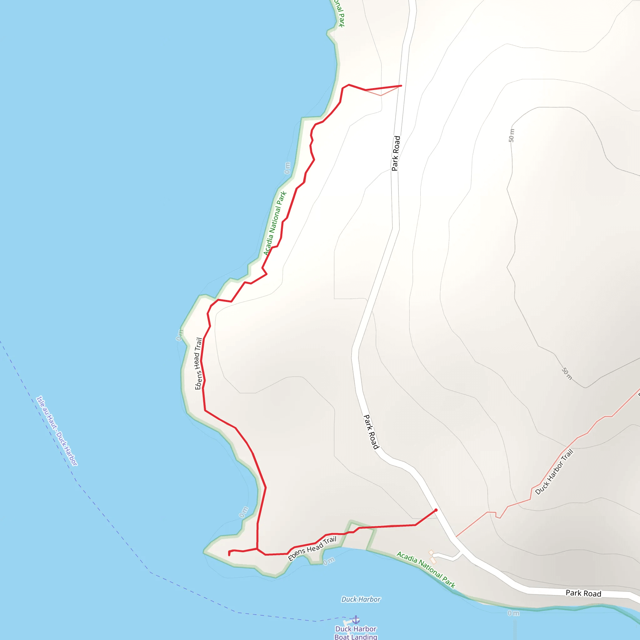 Ebens Head Trail mobile static map
