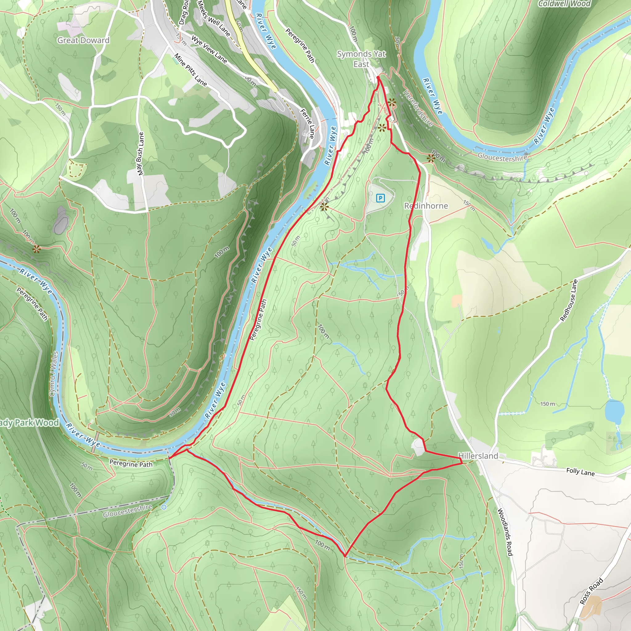 Symonds Yat Rock and The Biblins mobile static map